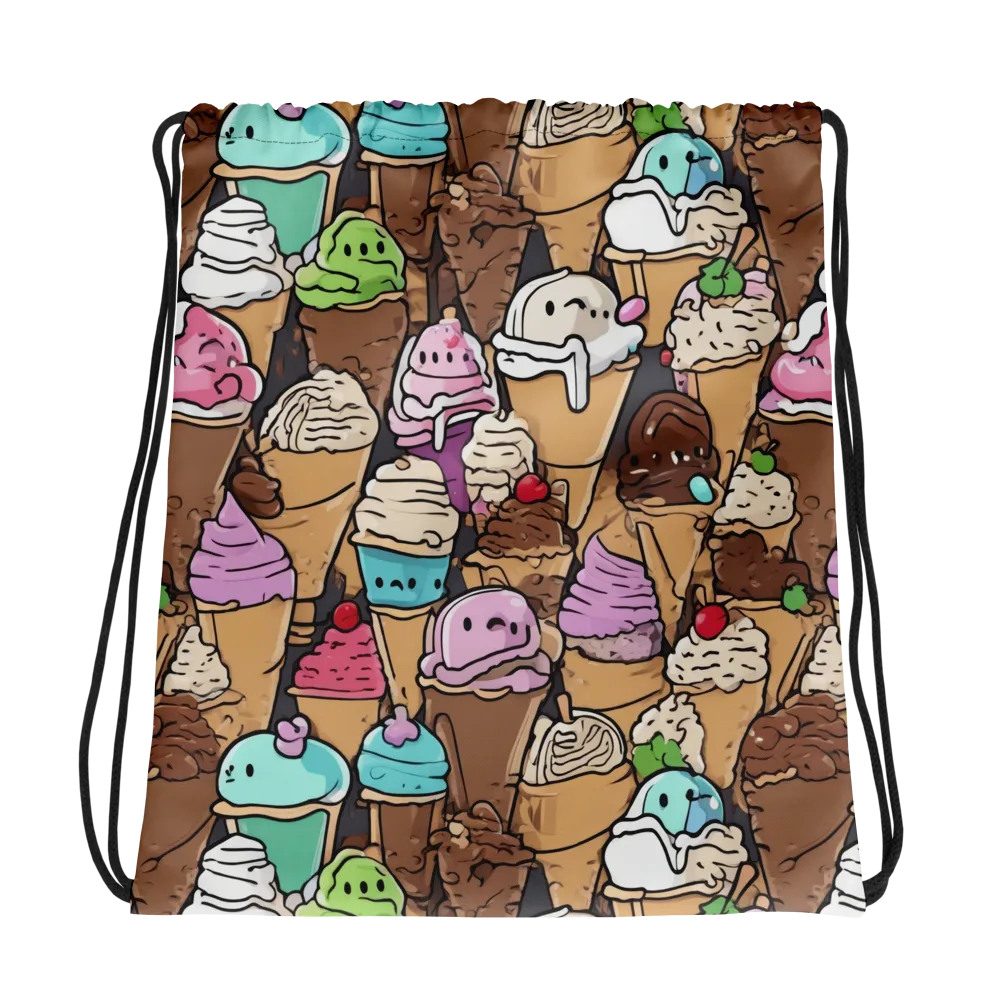 Gelato Carnival on Drawstring Bag — Photo