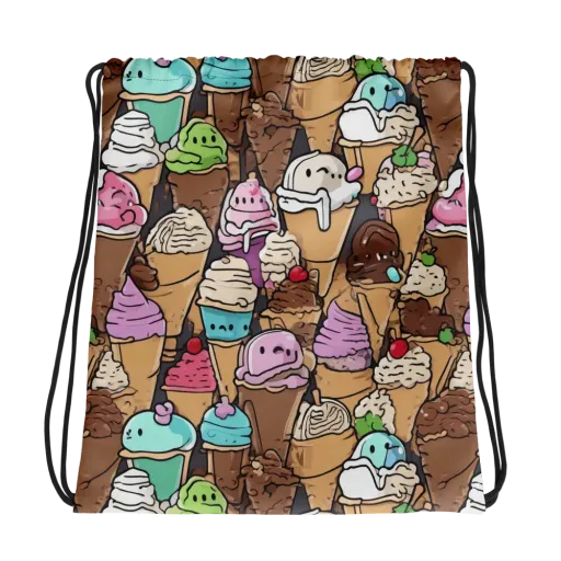 Gelato Carnival on a Drawstring Bag