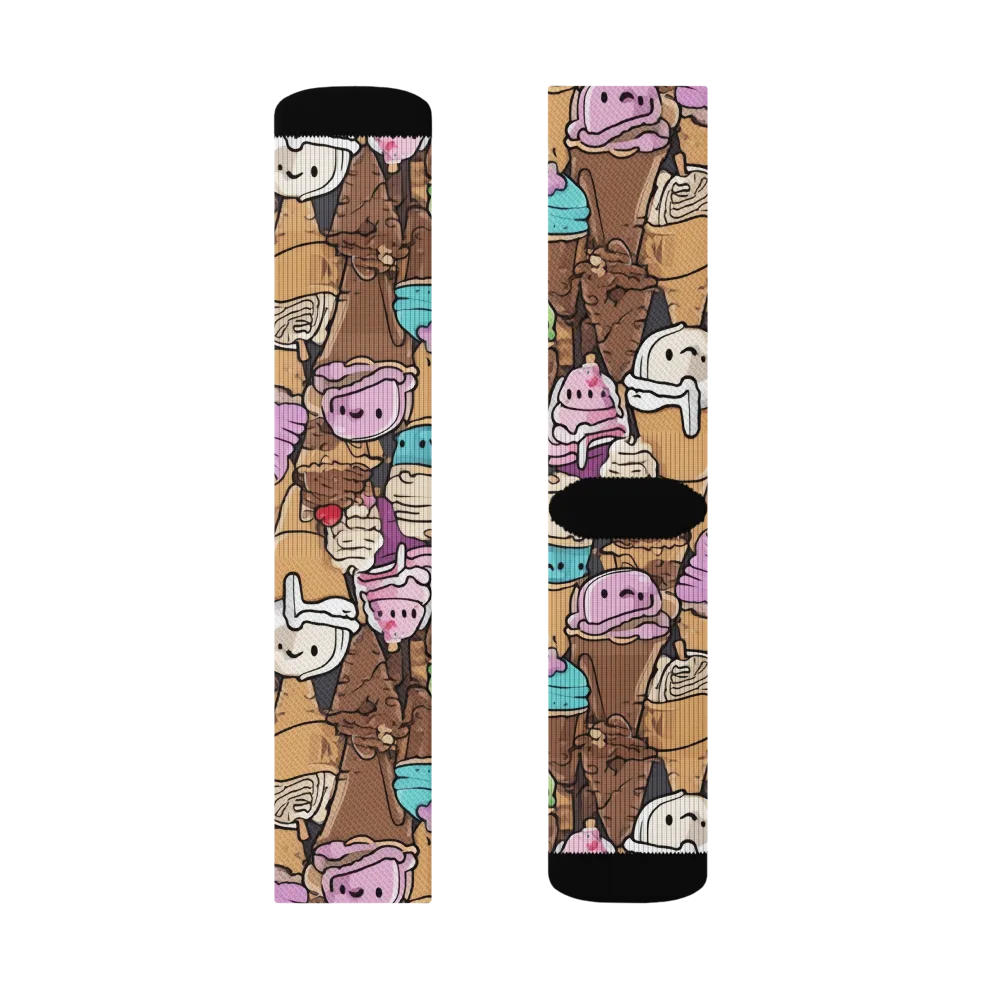Gelato Carnival on Socks — Right Sock