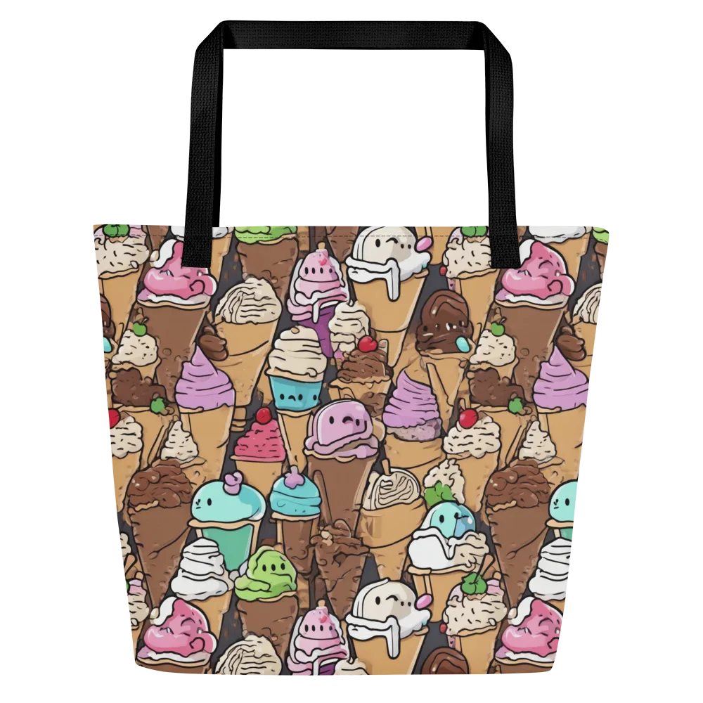 Gelato Carnival on Large Tote Bag W/ Pocket — Front