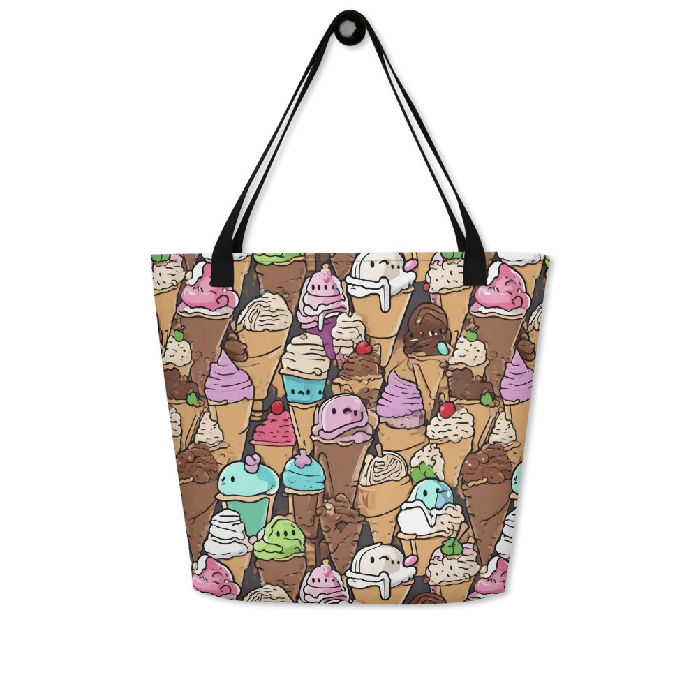 Gelato Carnival on Large Tote Bag W/ Pocket — Front