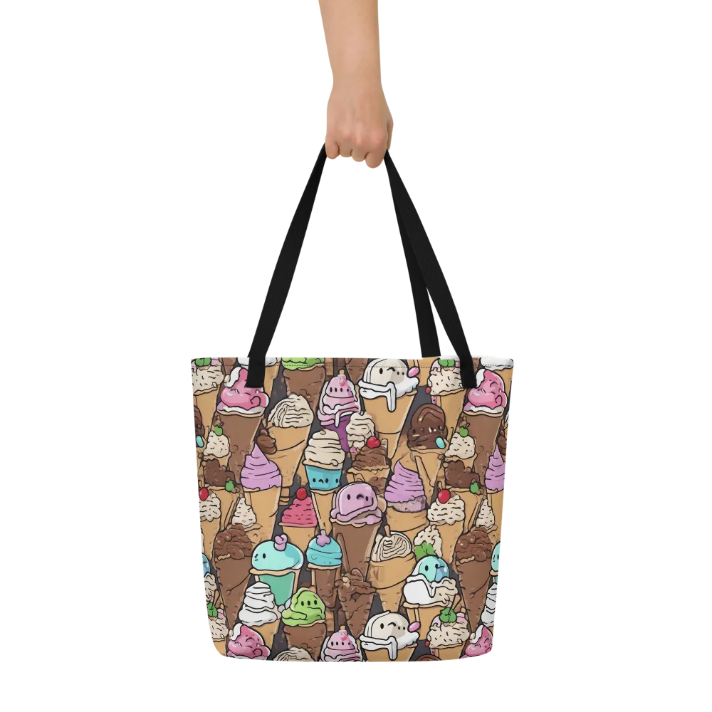 Gelato Carnival on Large Tote Bag W/ Pocket — Front