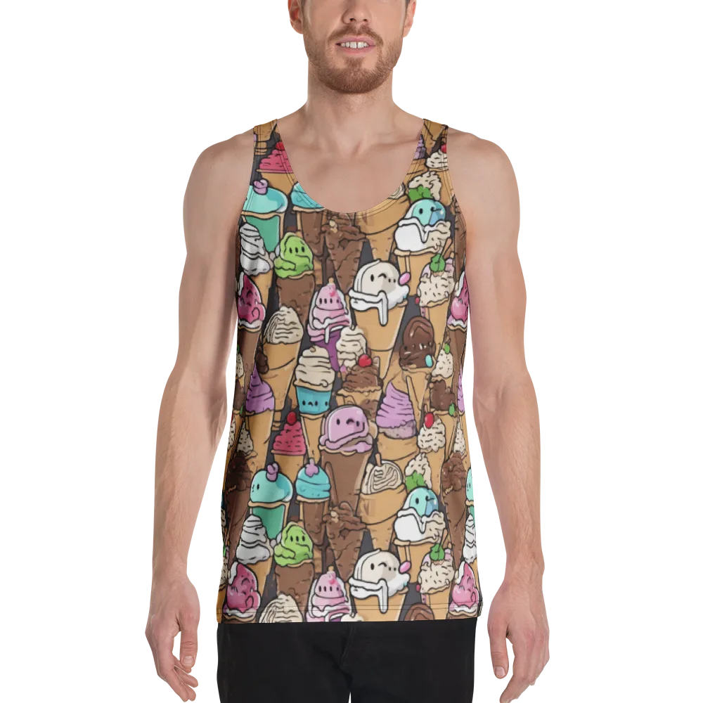 Gelato Carnival on Men's Tank Top — Front