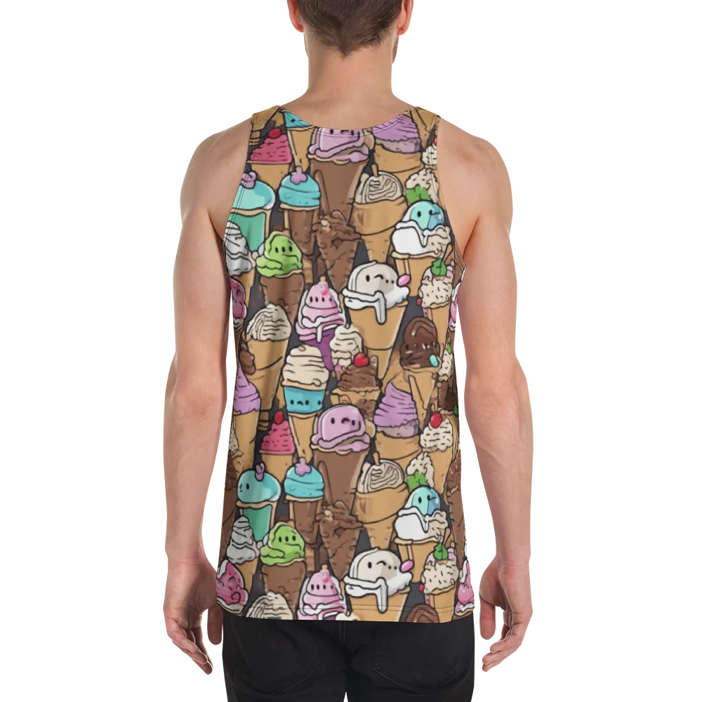 Gelato Carnival on Men's Tank Top — Back