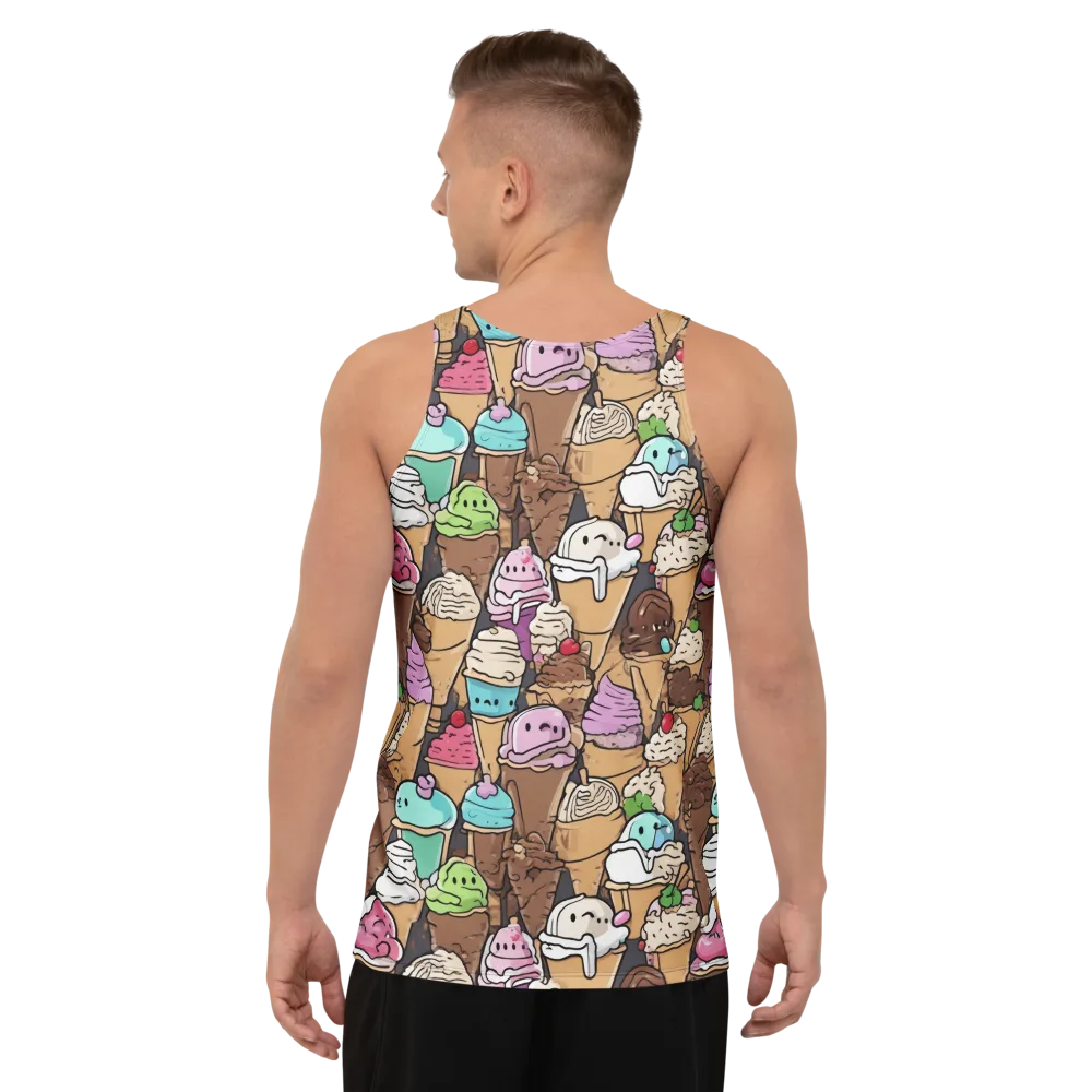 Gelato Carnival on Men's Tank Top — Back