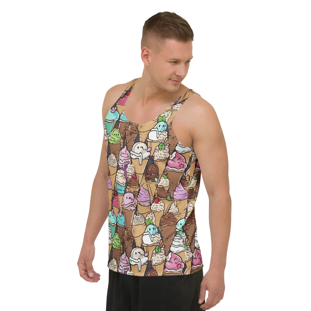 Gelato Carnival on Men's Tank Top — Left Front