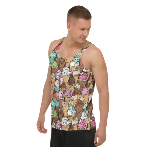 Gelato Carnival on a Men's Tank Top