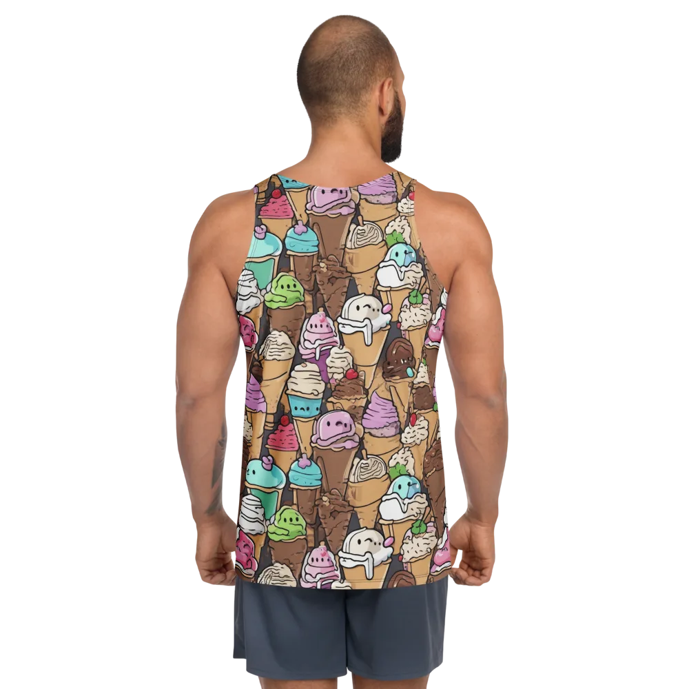 Gelato Carnival on Men's Tank Top — Back