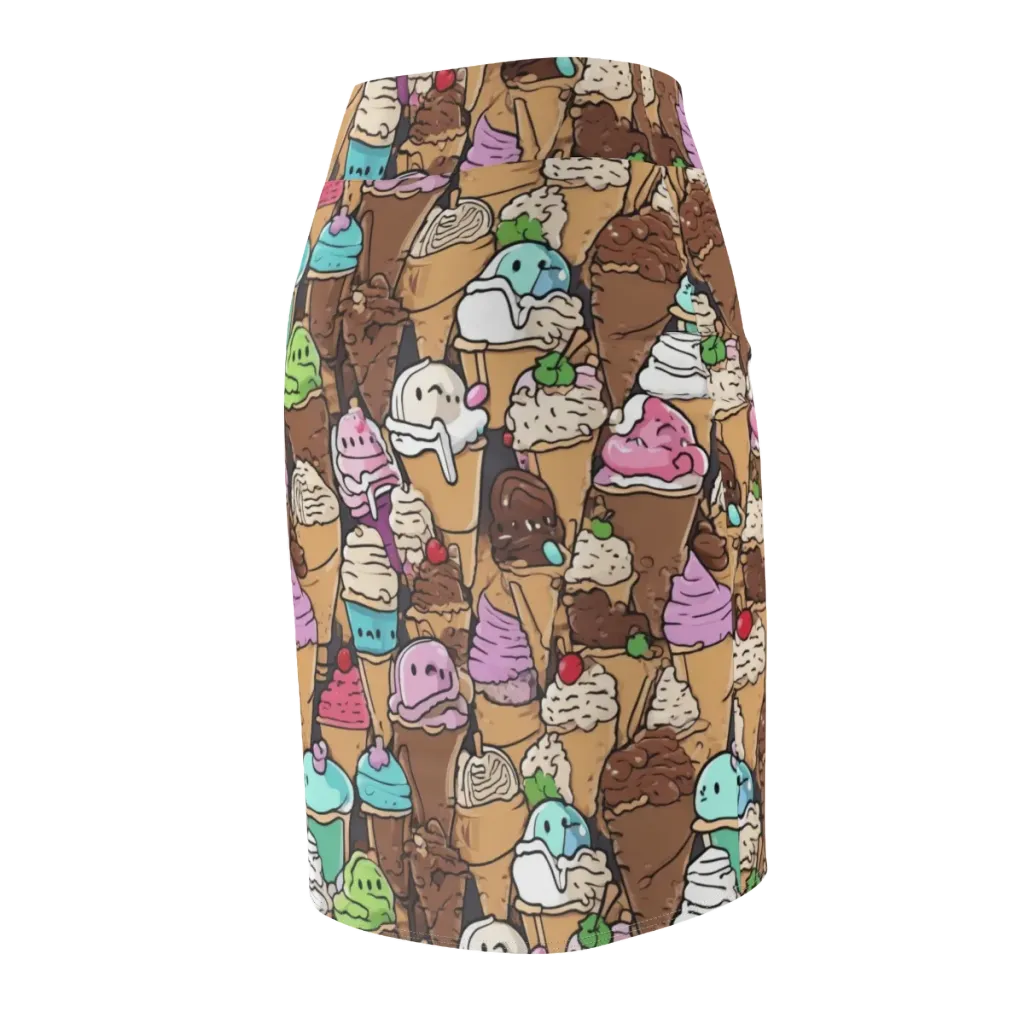 Gelato Carnival on Pencil Skirt — Back Side