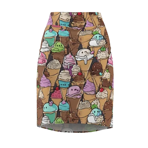 Gelato Carnival on a Pencil Skirt