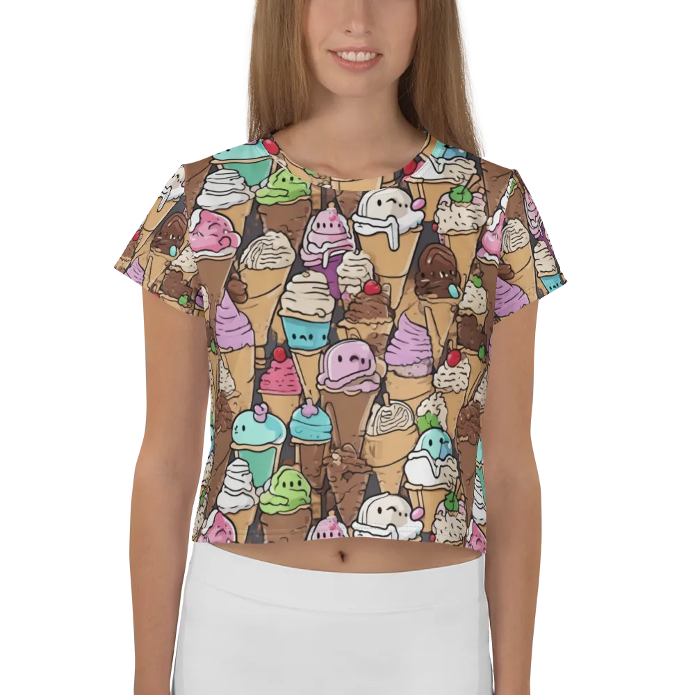 Gelato Carnival on Crop Tee — Front