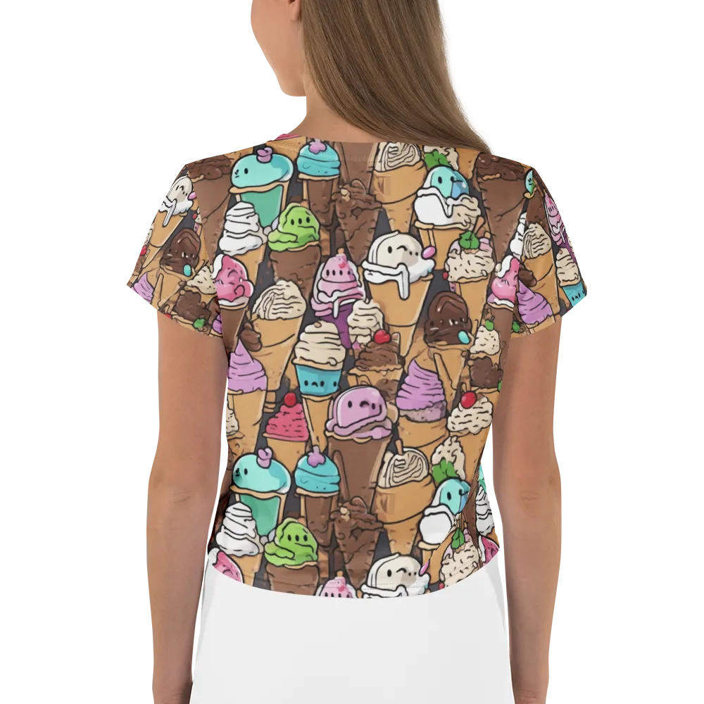 Gelato Carnival on Crop Tee — Back