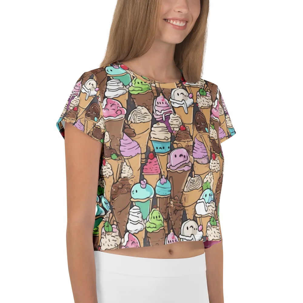 Gelato Carnival on Crop Tee — Right