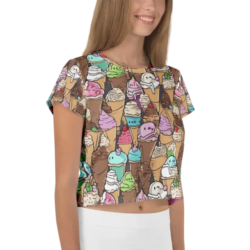 Gelato Carnival on a Crop Tee