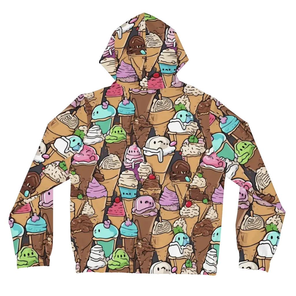 Gelato Carnival on Women's Full-Zip Hoodie — Back