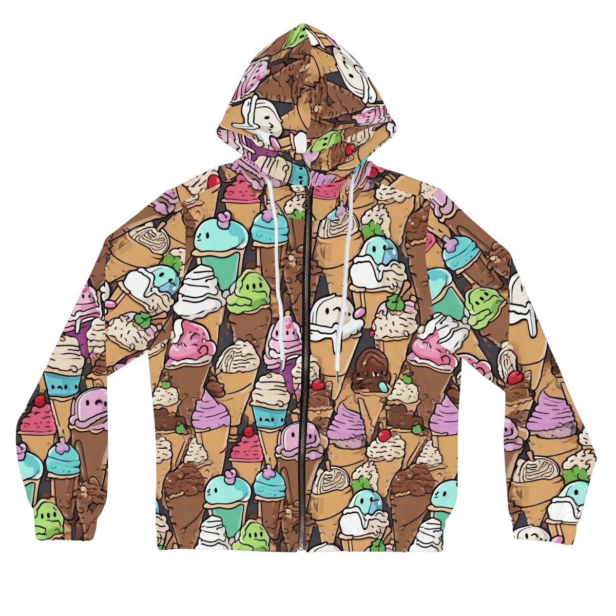 Gelato Carnival on Women's Full-Zip Hoodie — Front