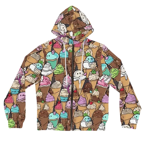 Gelato Carnival on a Women's Full-Zip Hoodie