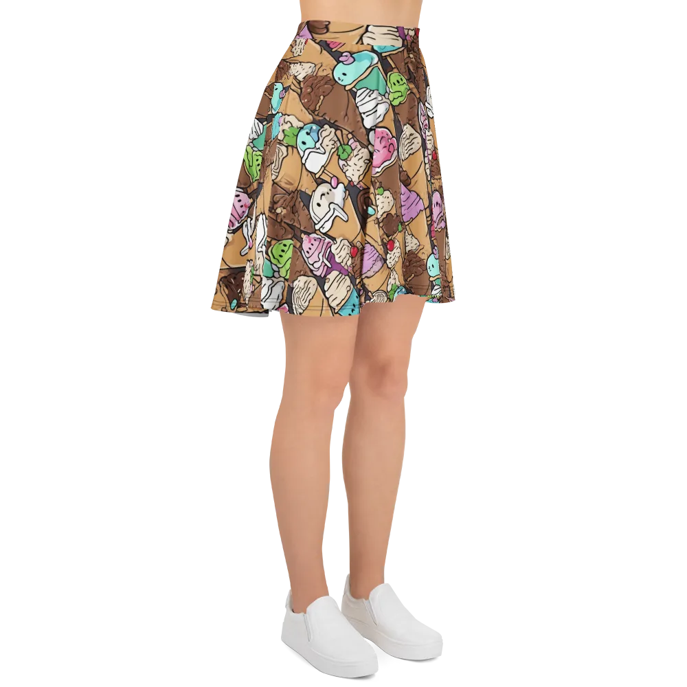 Gelato Carnival on Skater Skirt — Right