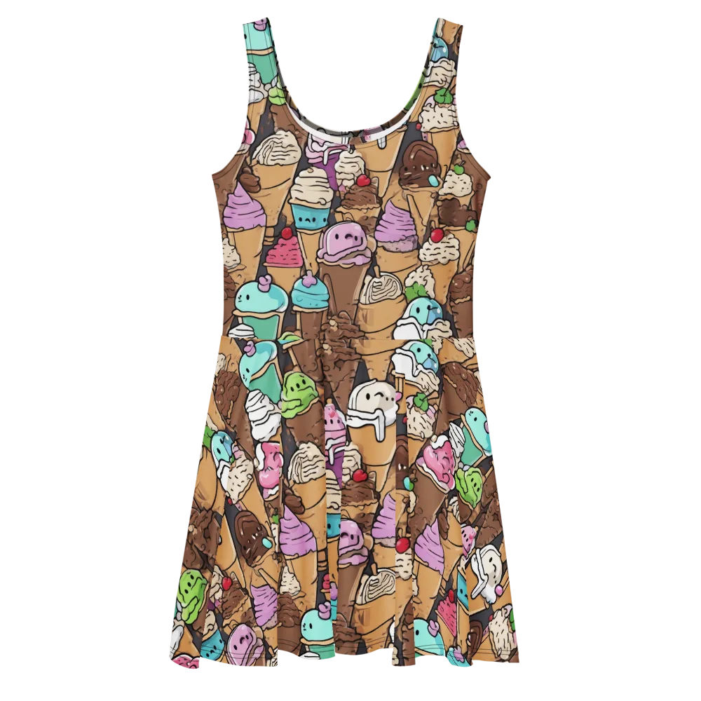 Gelato Carnival on Skater Dress — Front