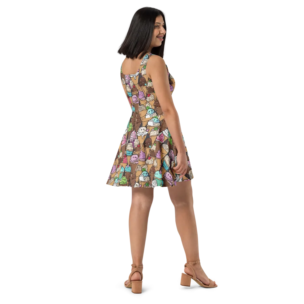 Gelato Carnival on Skater Dress — Right