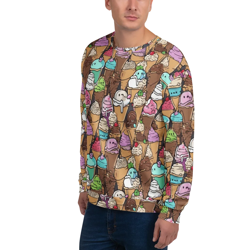 Gelato Carnival on Sweatshirt — Left Front