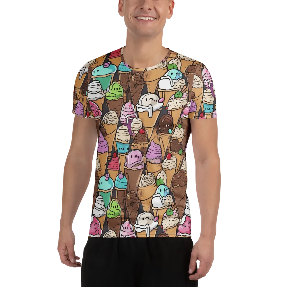 Gelato Carnival on Men's Athletic T-Shirt — Front