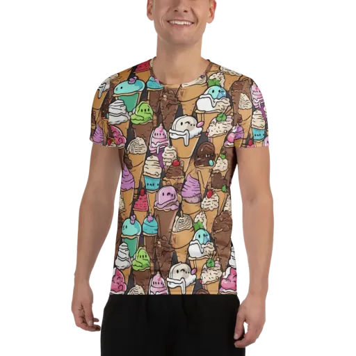 Gelato Carnival on a Men's Athletic T-Shirt