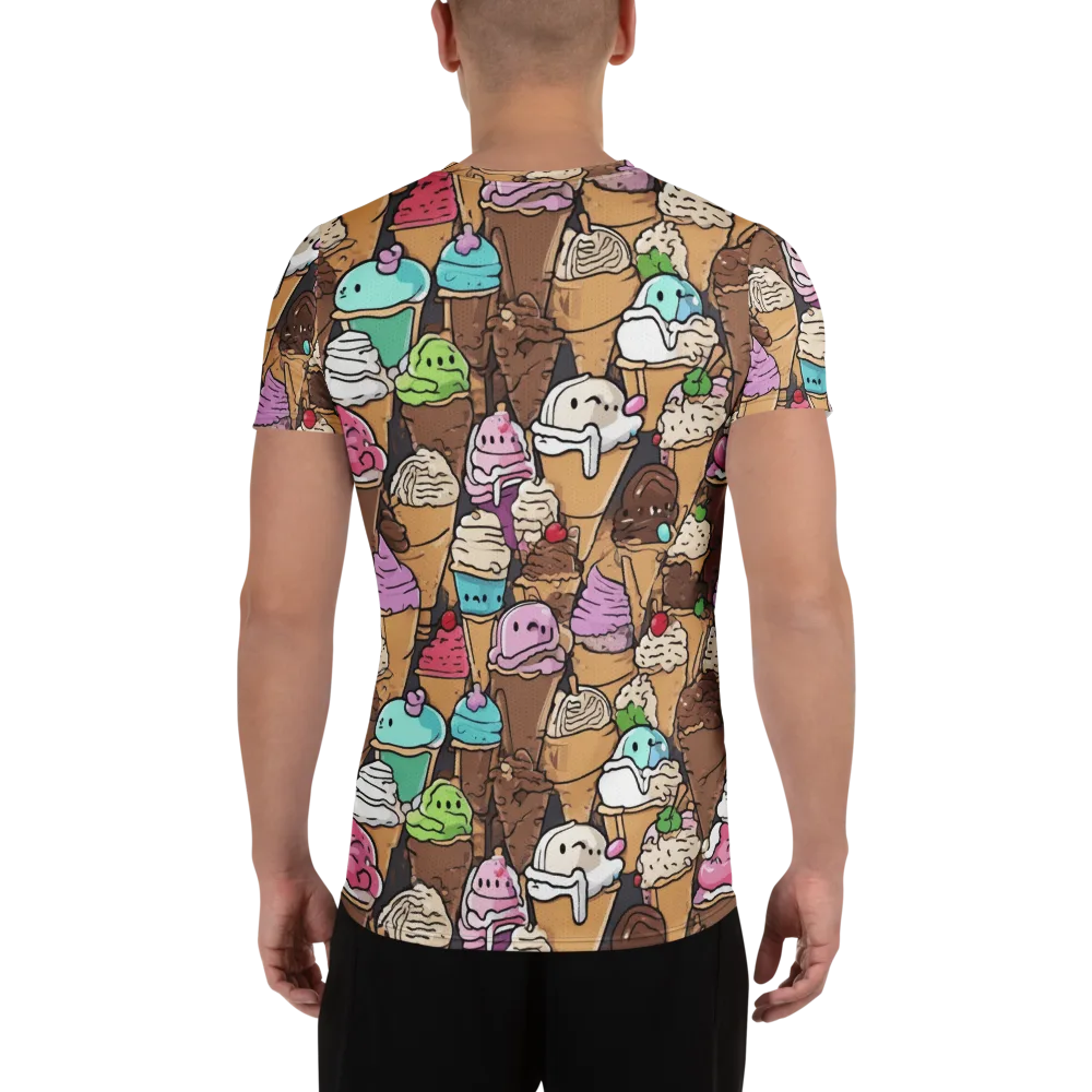 Gelato Carnival on Men's Athletic T-Shirt — Back