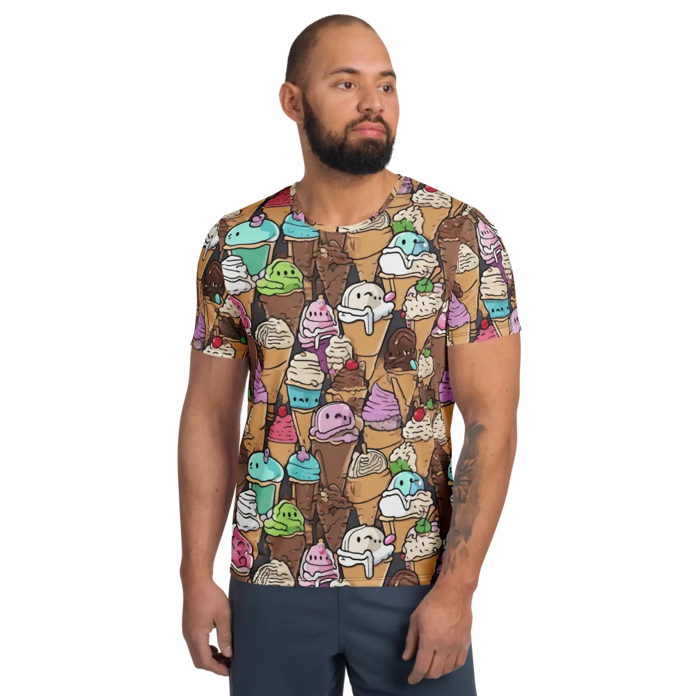 Gelato Carnival on Men's Athletic T-Shirt — Front
