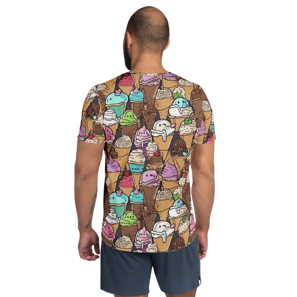 Gelato Carnival on Men's Athletic T-Shirt — Back