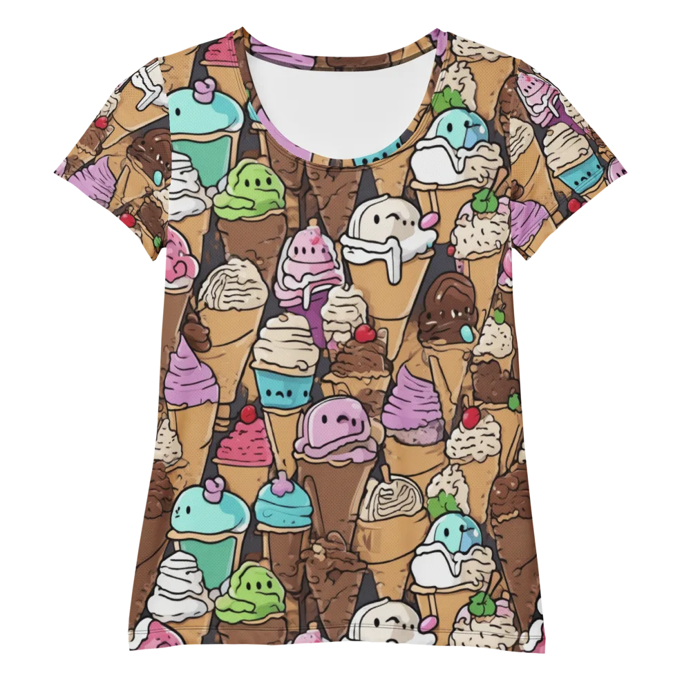 Gelato Carnival on Women's Athletic T-Shirt — Front