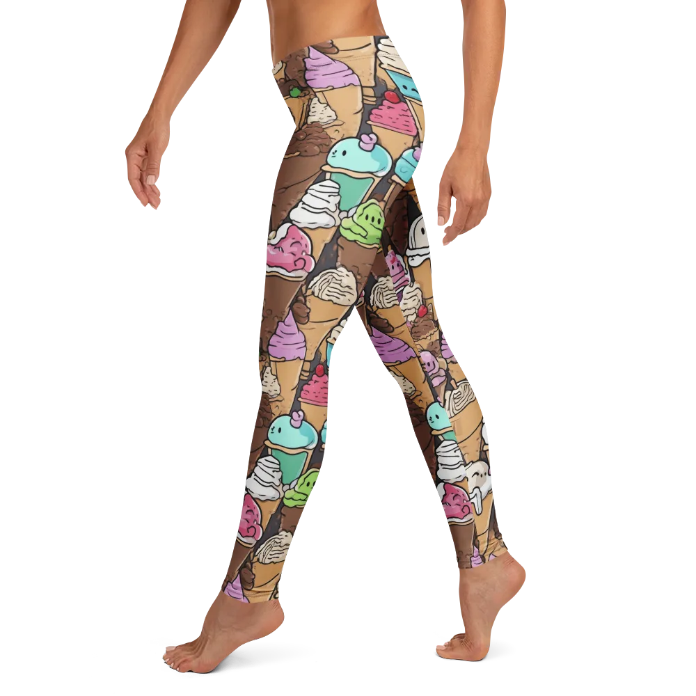 Gelato Carnival on Leggings — Left