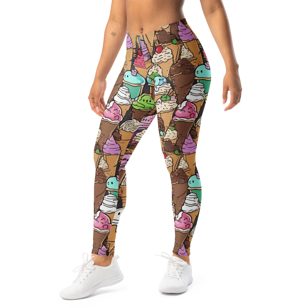 Gelato Carnival on Leggings — Left Front