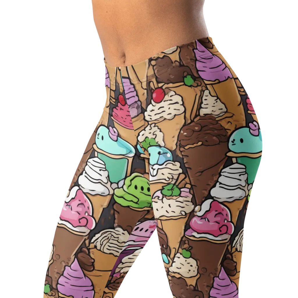 Gelato Carnival on Leggings — Left Front