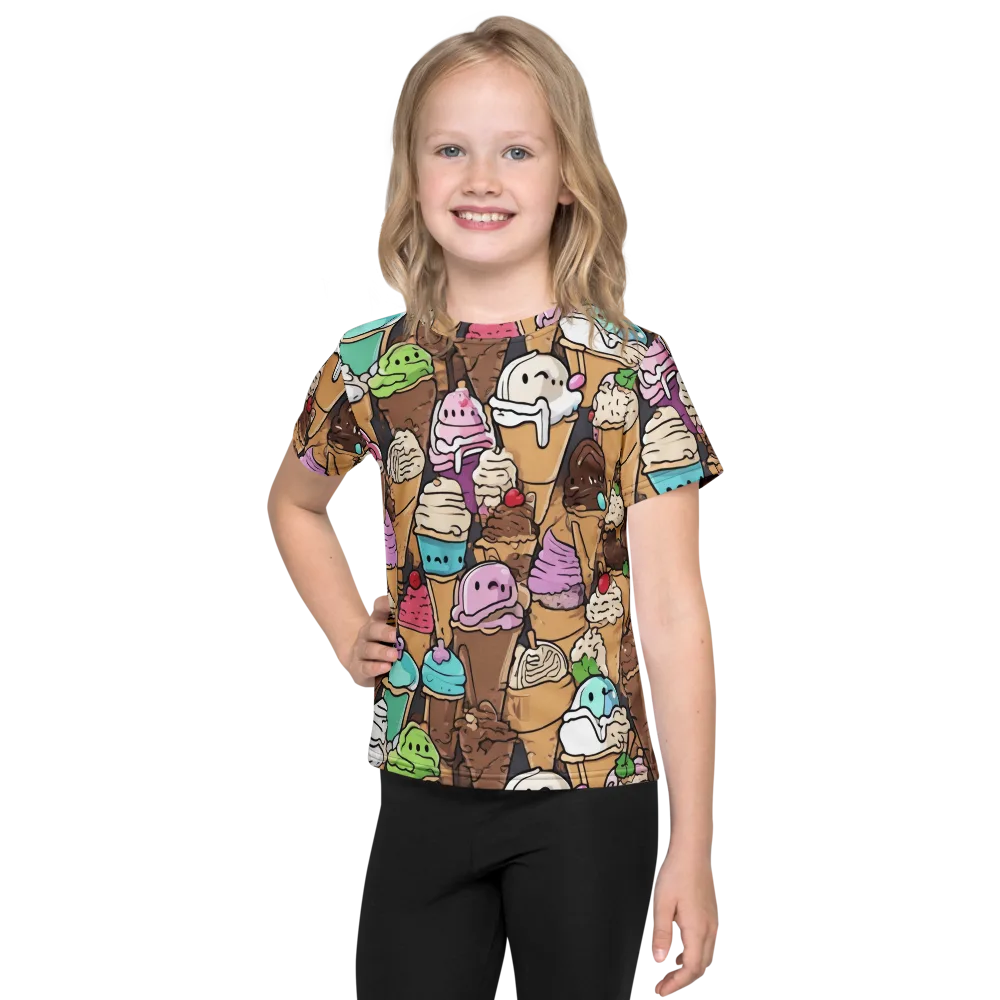 Gelato Carnival on Kids Crew Neck T-Shirt — Front