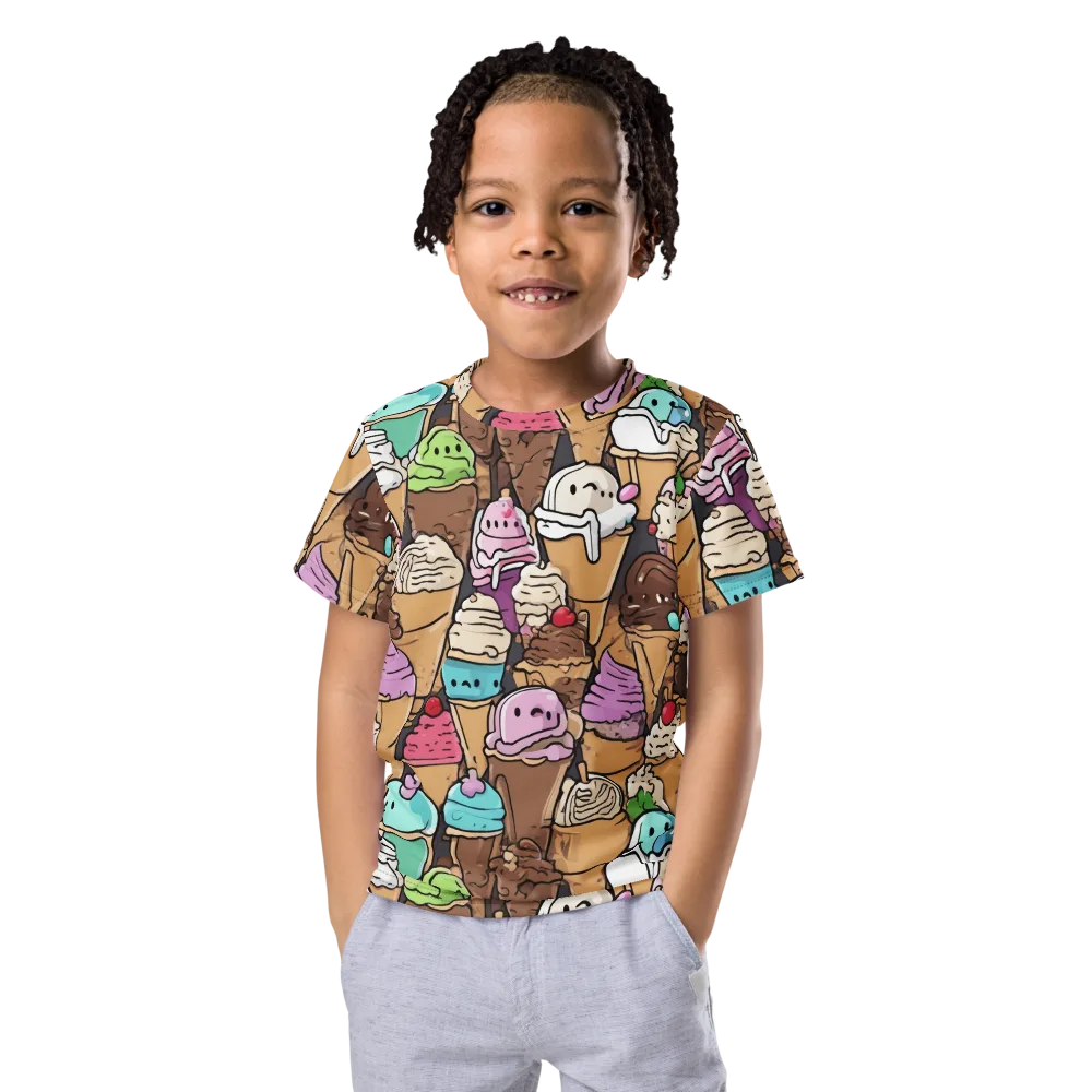 Gelato Carnival on Kids Crew Neck T-Shirt — Front