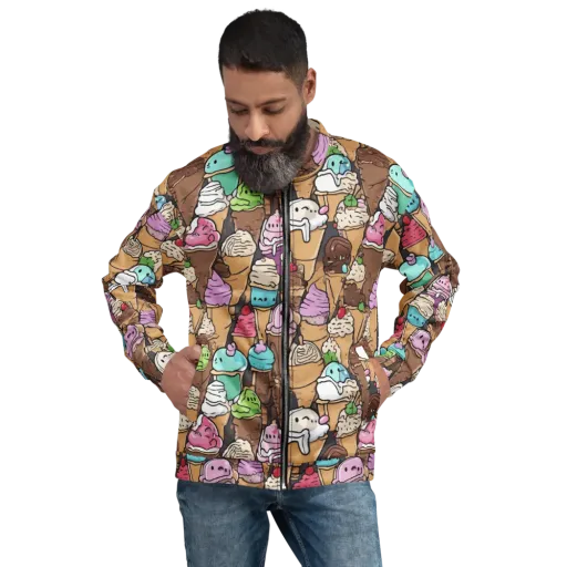 Gelato Carnival on a Bomber Jacket