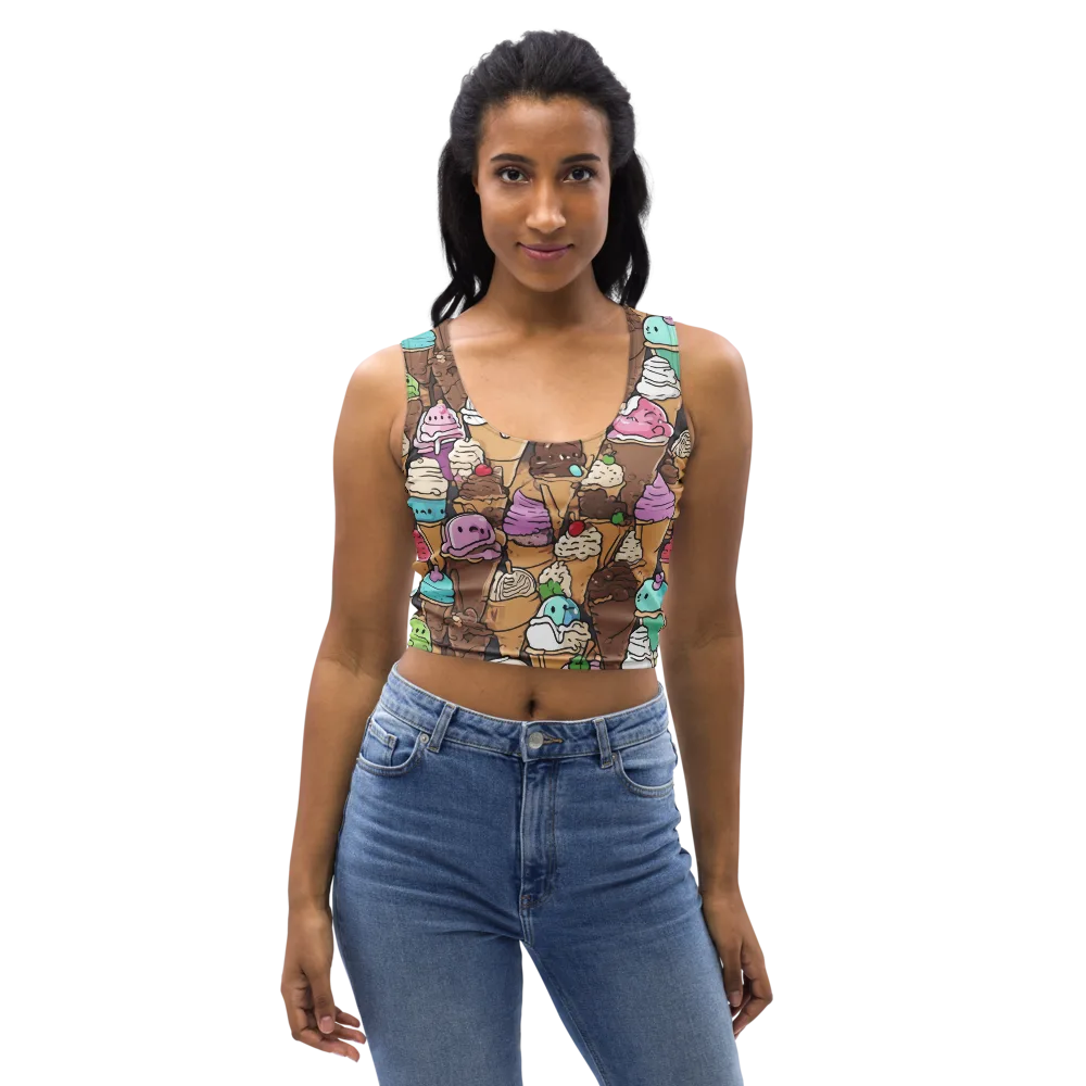 Gelato Carnival on Crop Top — Front