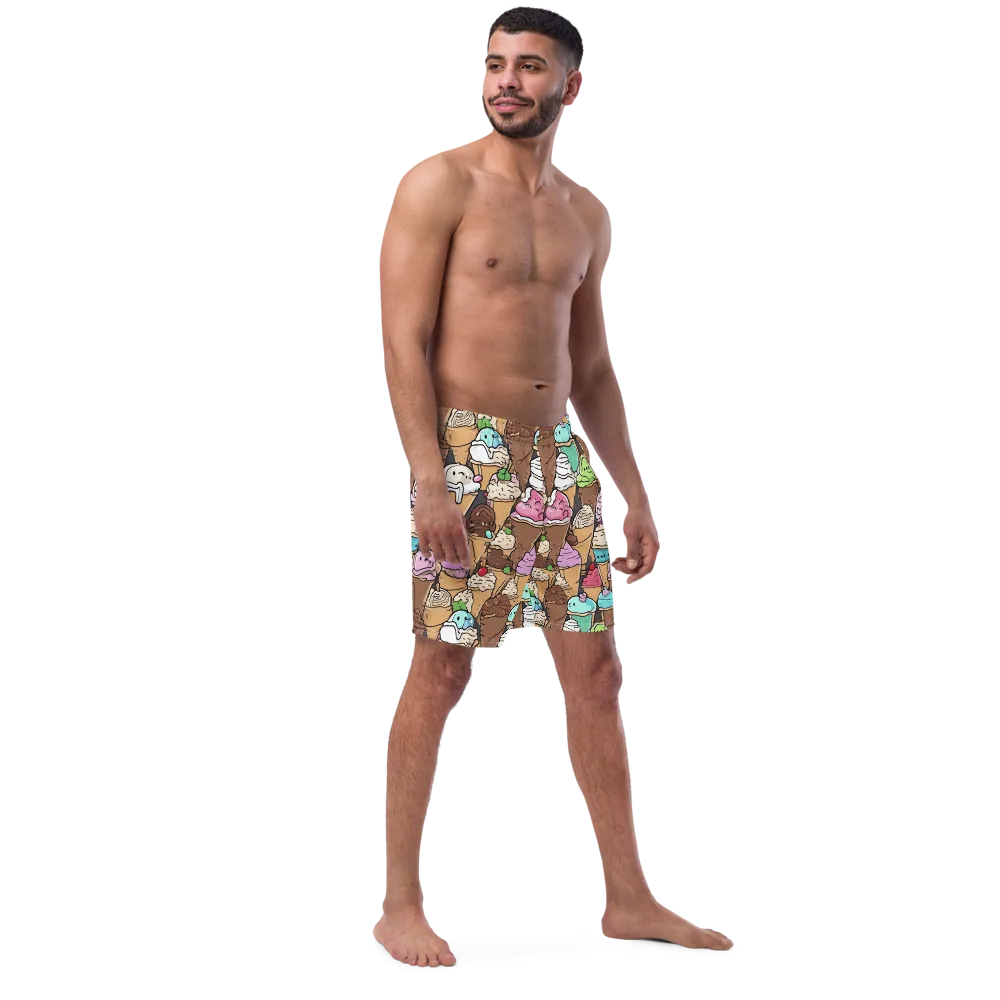 Gelato Carnival on Swim Trunks — Right Front