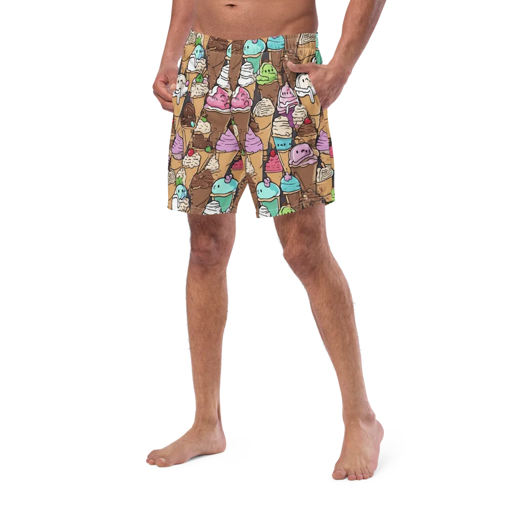 Gelato Carnival on Swim Trunks — Left Front