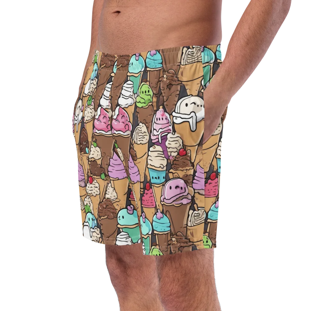 Gelato Carnival on Swim Trunks — Left Front