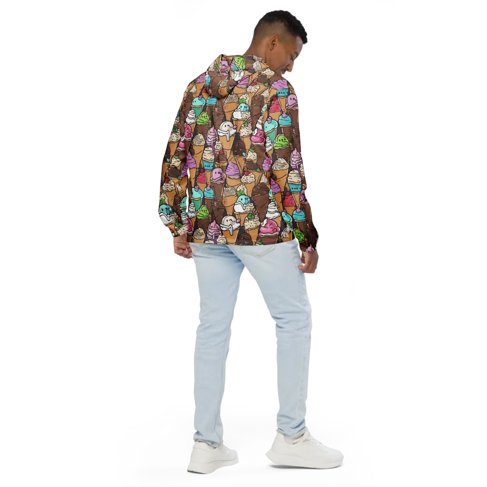 Gelato Carnival on Men's Windbreaker — Back