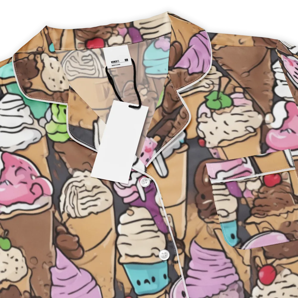 Gelato Carnival on Women's Short Sleeve Pajama Top — Product details