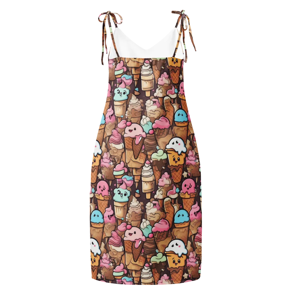 Sugar Swirl Parade on Slip Dress — Back