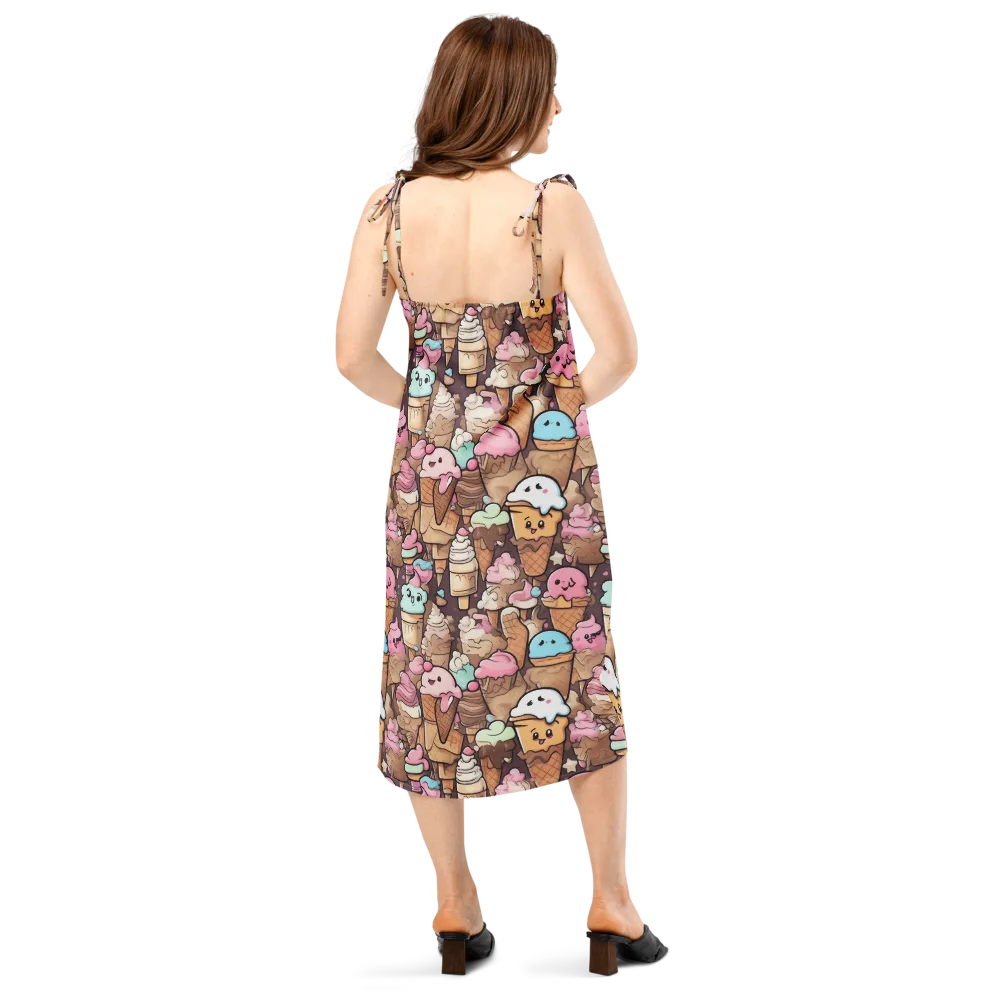 Sugar Swirl Parade on Slip Dress — Back