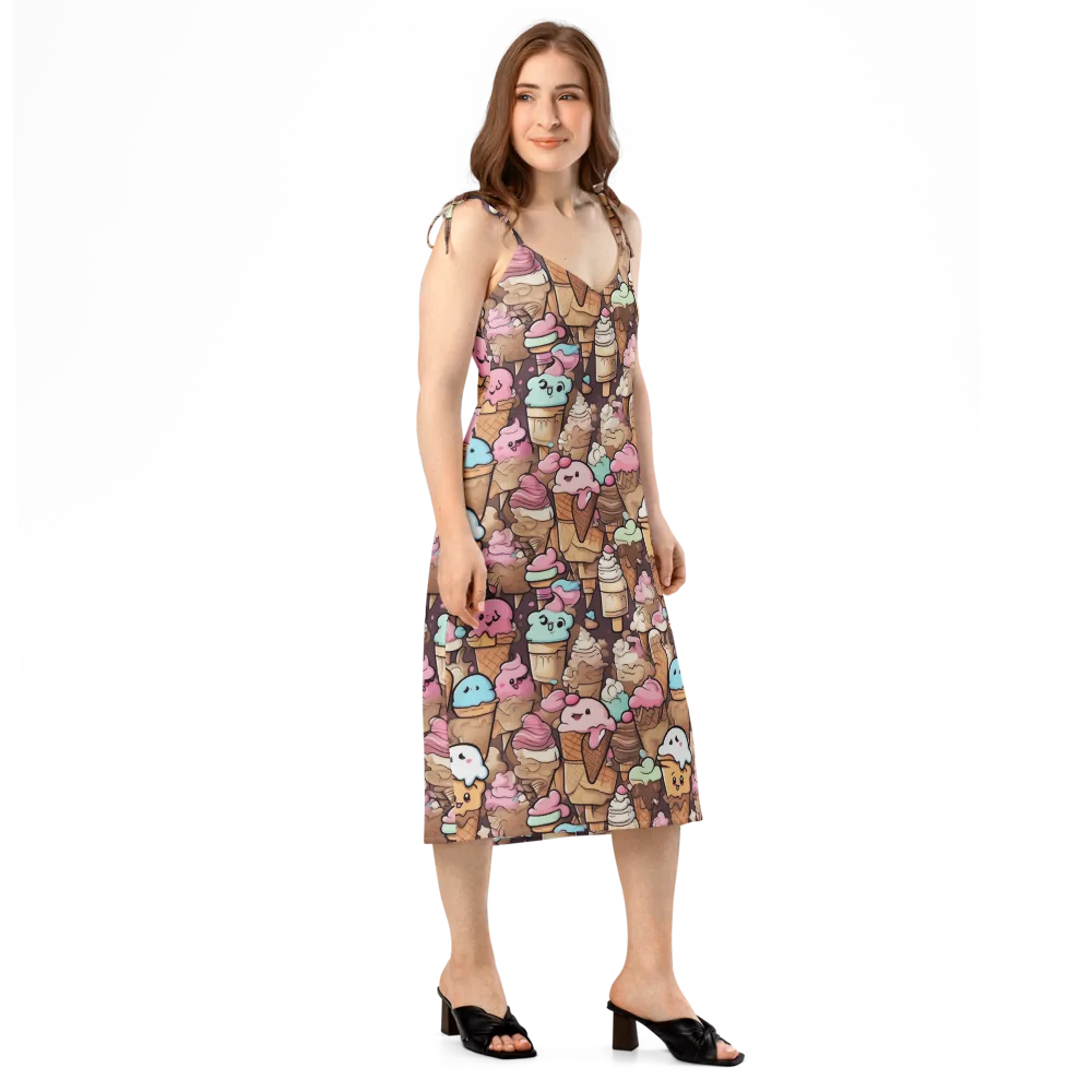 Sugar Swirl Parade on Slip Dress — Right Front