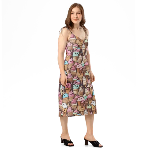 Sugar Swirl Parade on a Slip Dress