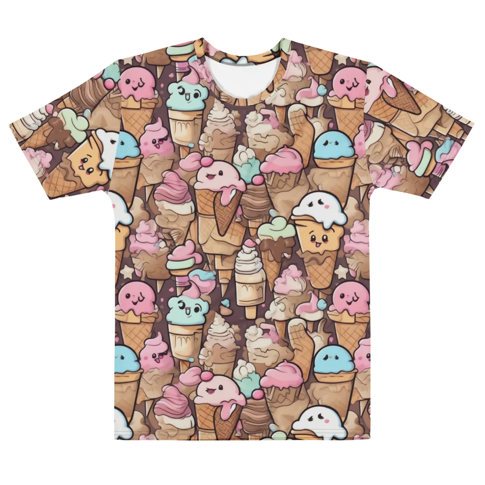 Sugar Swirl Parade on Men's Cotton Crew Neck T-Shirt — Front