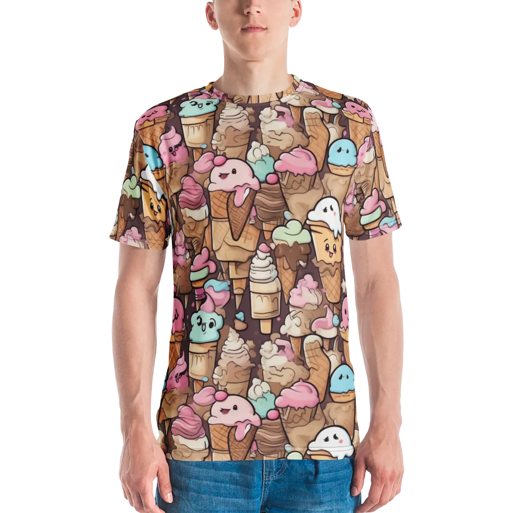 Sugar Swirl Parade on Men's Crew Neck T-Shirt — Front