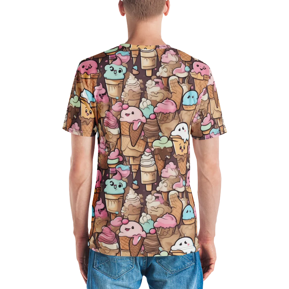 Sugar Swirl Parade on Men's Crew Neck T-Shirt — Back